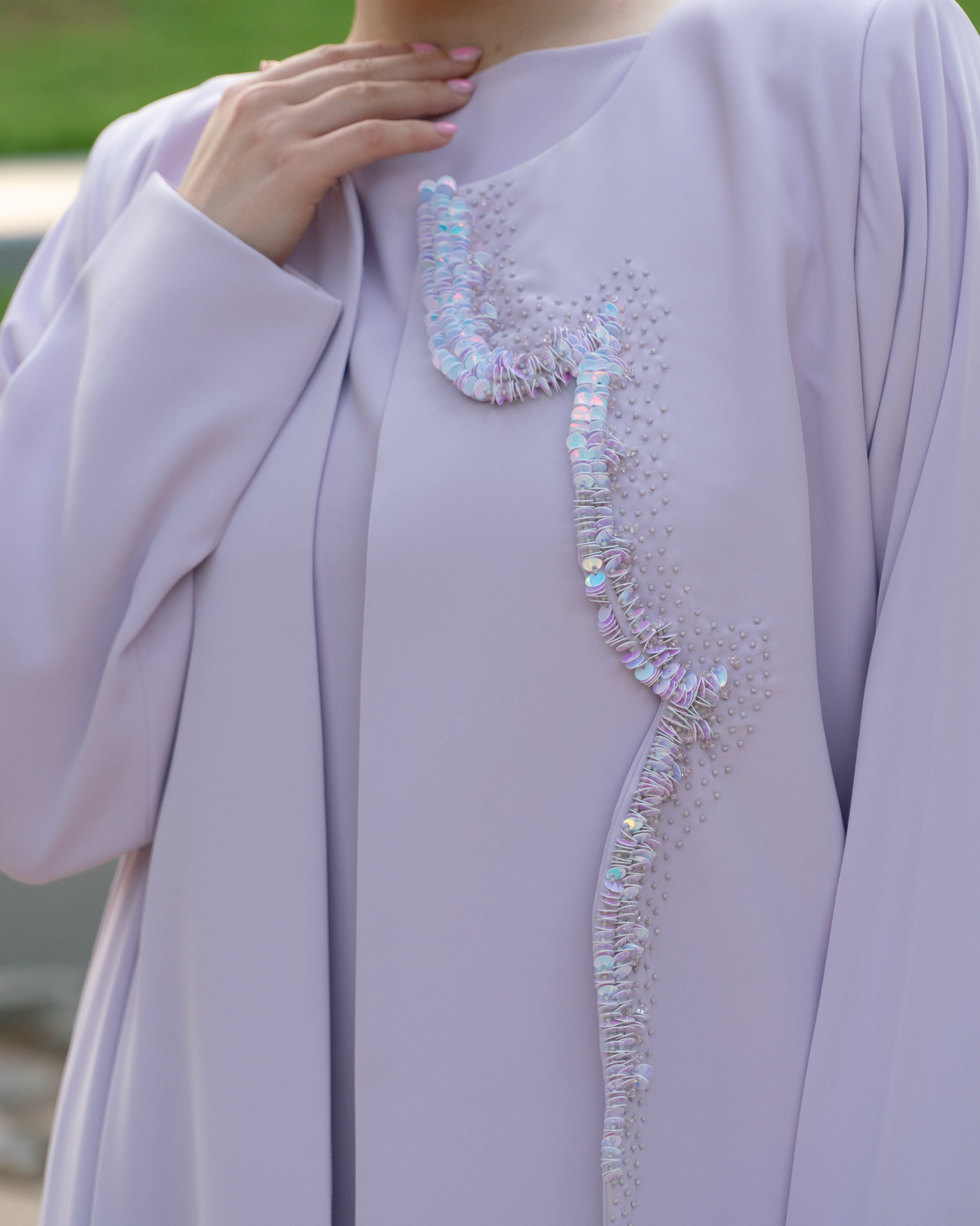Beaded abaya